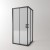 EG3B Душевое ограждение квадрат EvaGold 90х90, профиль черный матовый, прозрачное стекло
