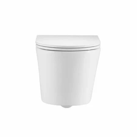 Унитаз подвесной K504 безободковый, сиденье тонкое ДП, крепления 