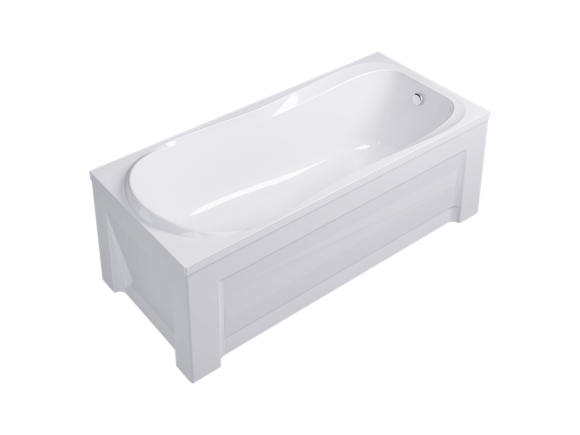 Комплект Акриловая ваннаTIMO KATA1570+Каркас + Слив-перелив+Гидромассаж 6 форсунок