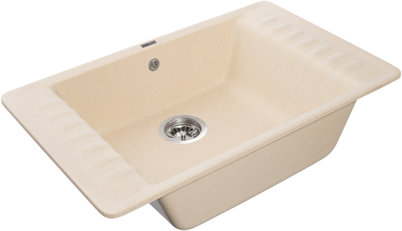GRANFEST  Мойка QUARZ 71  1-чаша+крыло 760*480мм бежевый арт.GF-ZW-