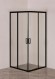 EG3B Душевое ограждение квадрат EvaGold 100х100, профиль черный матовый, прозрачное стекло
