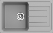 EWIGSTEIN Мойка ELEGANT 50F  1-чаша+крыло 762*480мм серый металлик арт.EW-