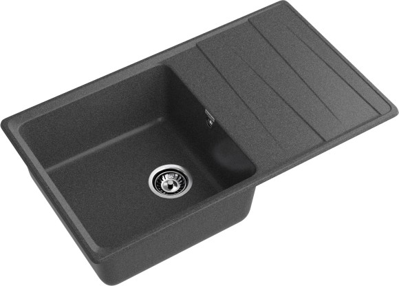 GRANFEST Мойка LEVEL 860L  1-чаша+крыло 860*500мм графит арт.GF-