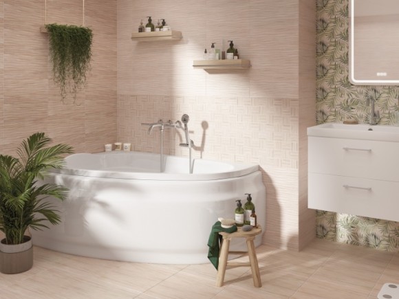 Ванна асимметричная JOANNA NEW 140x90 правая белый