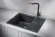 6201, ЧЁРНЫЙ, кухонная мойка, кварц