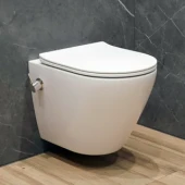 Унитаз подвесной K505B с биде безободковый, сиденье тонкое ДП, крепления 