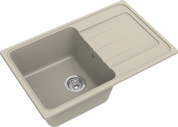 EWIGSTEIN Мойка ELEGANT 50F  1-чаша+крыло 762*480мм темно-бежевый арт.EW-