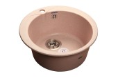 GRANFEST Мойка RONDO 480  1-чаша D-475мм светло-розовый арт.GF- GRANFEST Мойка RONDO 480  1-чаша D-475мм светло-розовый арт.GF-