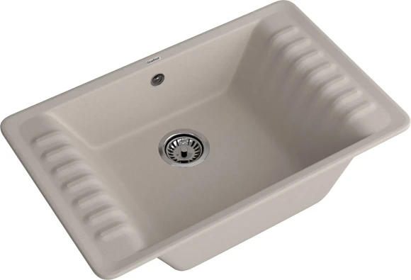 GRANFEST  Мойка QUARZ 71  1-чаша+крыло 760*480мм песочный арт.GF-ZW-