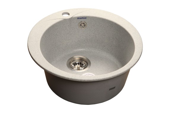 GRANFEST Мойка RONDO 480  1-чаша D-475мм серый арт.GF-