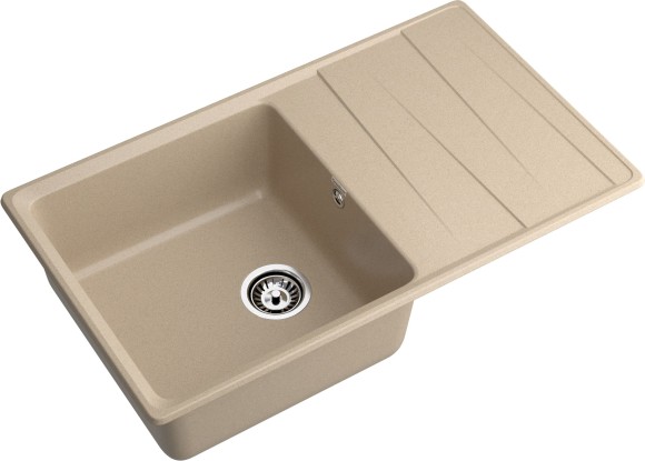 GRANFEST Мойка LEVEL 860L  1-чаша+крыло 860*500мм песочный арт.GF-