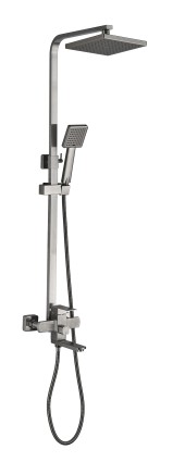 FS02C Душевая стойка со смесителем нержавейка, хром EvaGold FS02C Душевая стойка со смесителем нержавейка, хром EvaGold