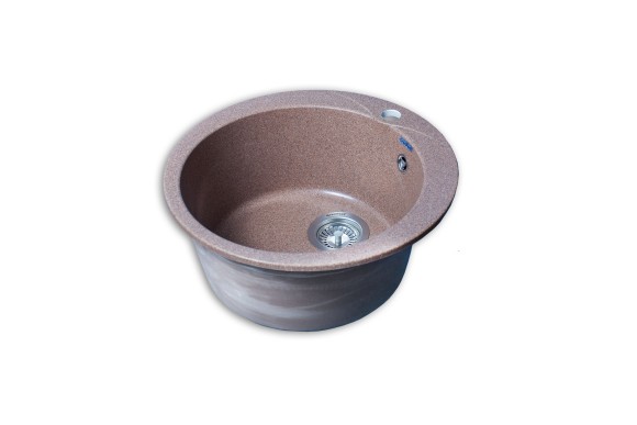 GRANFEST Мойка RONDO 480  1-чаша D-475мм терракот арт.GF-