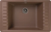 GRANFEST  Мойка QUARZ 71  1-чаша+крыло 760*480мм терракот арт.GF-ZW-