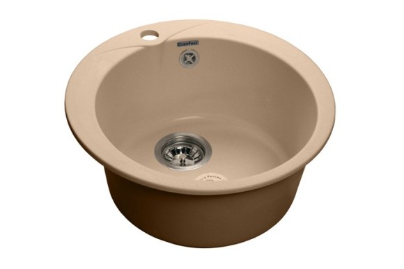 GRANFEST Мойка RONDO 480  1-чаша D-475мм топаз арт.GF-