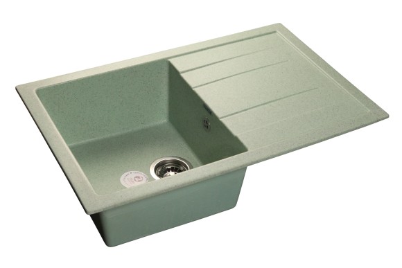 GRANFEST Мойка QUADRO 780L  1-чаша+крыло 770*495мм салатовый арт.GF-