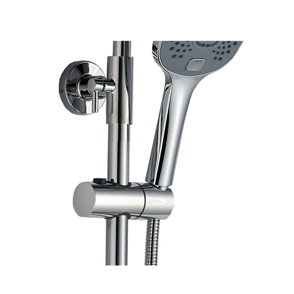 FS03C Душевая стойка со смесителем латунь, хром с терморегуляцией EvaGold FS03C Душевая стойка со смесителем латунь, хром с терморегуляцией EvaGold