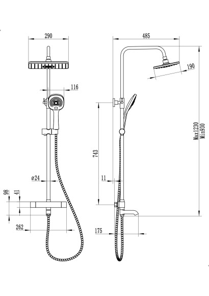 FS03C Душевая стойка со смесителем латунь, хром с терморегуляцией EvaGold FS03C Душевая стойка со смесителем латунь, хром с терморегуляцией EvaGold