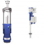 Комплект клап.:спуск.URAL II (синий), напол. IVC 102 PLUS (синий), ниж подв, пласт, 1/2, OLI Rus