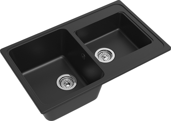 EWIGSTEIN Мойка ELEGANT 80D  2-чаши 780*480мм антрацит арт.EW-