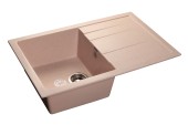 GRANFEST Мойка QUADRO 780L  1-чаша+крыло 770*495мм светло-розовый арт.GF- GRANFEST Мойка QUADRO 780L  1-чаша+крыло 770*495мм светло-розовый арт.GF-