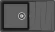 GRANFEST Мойка LEVEL 860L  1-чаша+крыло 860*500мм черный арт.GF-