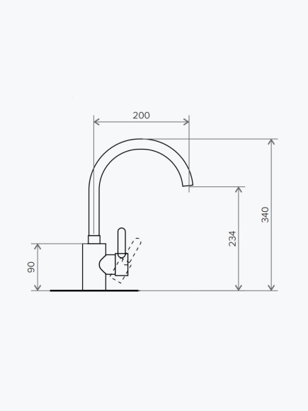 Смеситель кухонный POLYGRAN Элара (Белый хлопок №36)