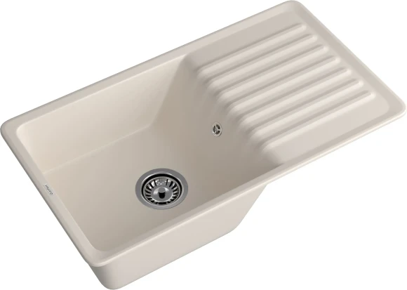 GRANFEST  Мойка QUARZ 73  1-чаша+крыло 860*480мм белый арт.GF-ZW-