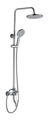 FS04C Душевая стойка со смесителем латунь, хром EvaGold FS04C Душевая стойка со смесителем латунь, хром EvaGold