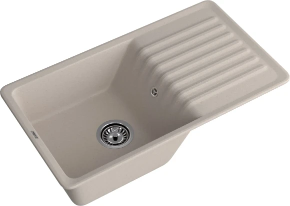 GRANFEST  Мойка QUARZ 73  1-чаша+крыло 860*480мм песочный арт.GF-ZW-