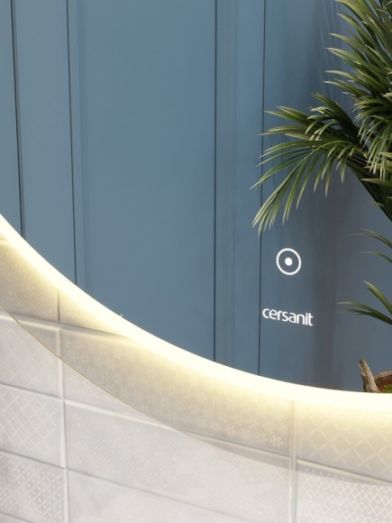 Зеркало LED 012 design 88x88 с подсветкой хол. тепл. cвет круглое