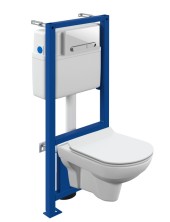 Комплект CITY CO DPL EO slim инсталляция LINK PRO кнопка ESTETICA пластик белый с рамкой хром Комплект CITY CO DPL EO slim инсталляция LINK PRO кнопка ESTETICA пластик белый с рамкой хром