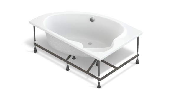 Ванна асимметричная KALIOPE 153x100 правая