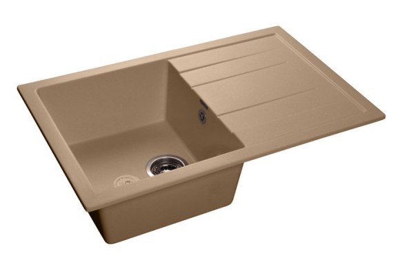 GRANFEST Мойка QUADRO 780L  1-чаша+крыло 770*495мм топаз арт.GF-