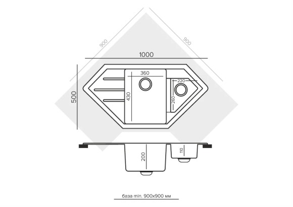 Кухонная мойка TOLERO Classic R-114 (№911 (Черн))