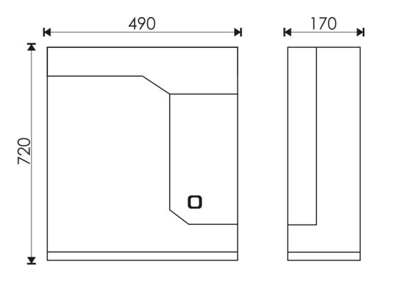 50 Зеркало-шкаф "Rados 50" правое 50 Зеркало-шкаф "Rados 50" правое