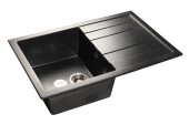 GRANFEST Мойка QUADRO 780L  1-чаша+крыло 770*495мм черный арт.GF- GRANFEST Мойка QUADRO 780L  1-чаша+крыло 770*495мм черный арт.GF-