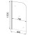 EG5C Душевое ограждение на ванну EvaGold 80*130, профиль хром, прозрачное стекло 