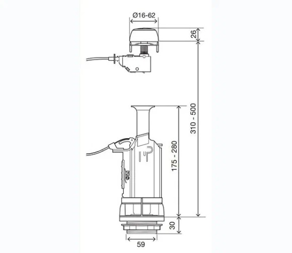 Спускной клапан OLI DECO cable