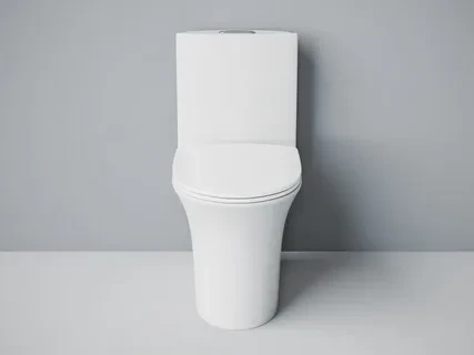 Унитаз-моноблок SM9612 безободковый, сиденье тонкое ДП, арматура (с гофрой и подводкой) 