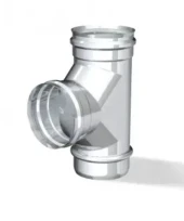 Тройник-Д 90` (нерж. сталь 0,5мм) Ф200