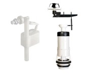 Комплект механизмов OLI (Спуск. кл. Push ECO + Напол. кл. ECO, боковая подводка, 3/8")