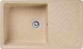 GRANFEST Мойка QUARZ 53  1-чаша+крыло 860*480мм бежевый арт.GF-ZL-
