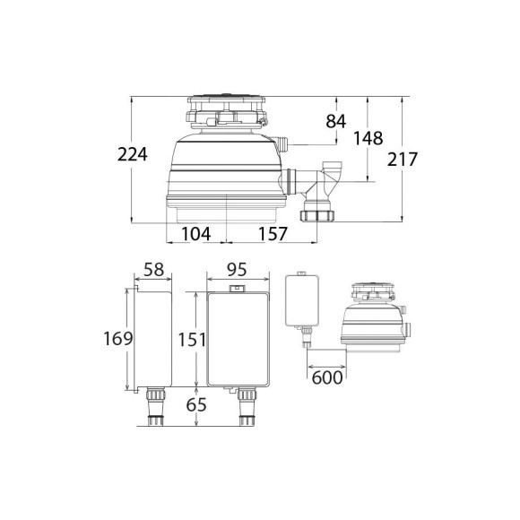 Измельчитель пищевых отходов бытовой STATUS NEXT 200 Compact