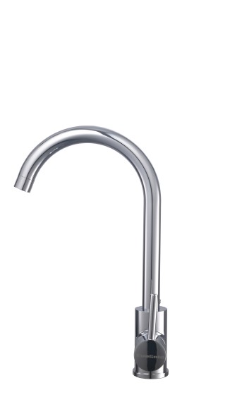 FK01C Смеситель для кухни нержавейка, хром EvaGold