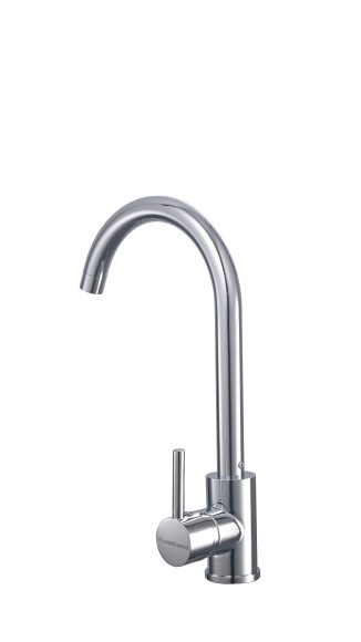 FK01C Смеситель для кухни нержавейка, хром EvaGold