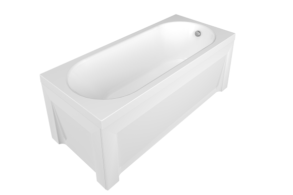 Комплект Акриловая ванна TIMO ROHA1570+каркас+слив-перелив+гидромассаж 6 форсунок+гидромассаж спины 3 форсунки