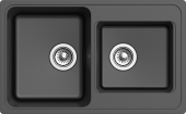 EWIGSTEIN Мойка ELEGANT 80D  2-чаши 780*480мм черный арт.EW-