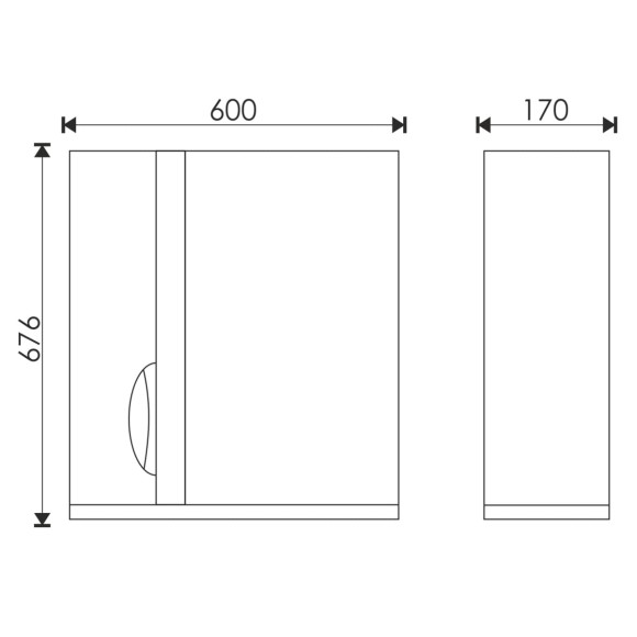 60 Зеркало-шкаф "Vanessa 60" бел. (левое) 60 Зеркало-шкаф "Vanessa 60" бел. (левое)