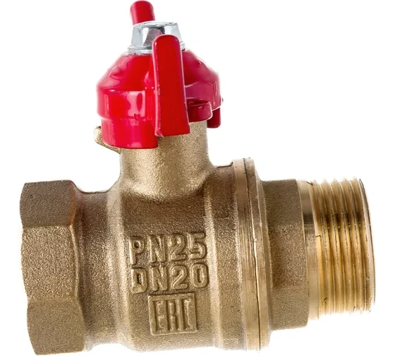 Кран шаровый 3/4" НР х 3/4" ВР с полусгоном "бабочка" Valfex